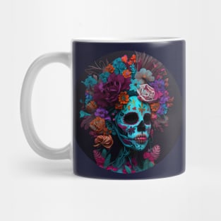 Floral Sugar Skull / Calavera de Azúcar Mug
